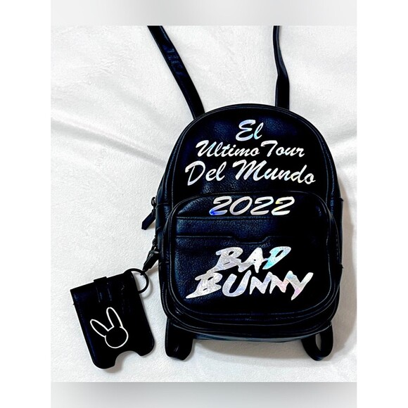 Bad Bunny Handbags - Bad Bunny El Ultimo Tour Del Mundo 2022 Mini Backpack & Sanitizer Like NEW